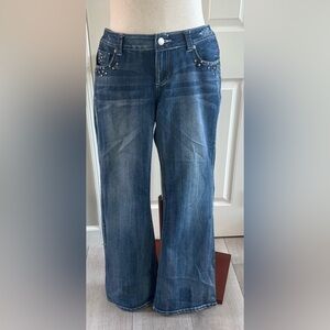 INC-Curvy Fit Boot Leg Denim Jeans-size 6